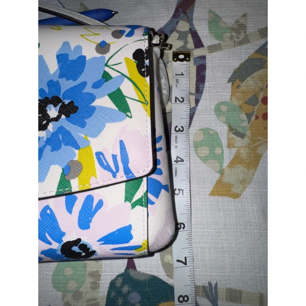 Kate Spade Laurel Way Greer Festival Floral Crossbody Bag Cream Multi KN877 NEW